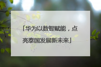 华为以数智赋能，点亮泰国发展新未来