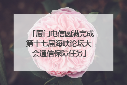 厦门电信圆满完成第十七届海峡论坛大会通信保障任务