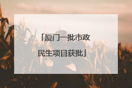 厦门一批市政民生项目获批