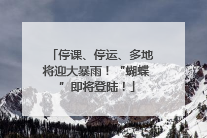 停课、停运、多地将迎大暴雨！“蝴蝶”即将登陆！