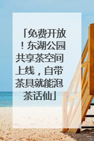 免费开放！东湖公园共享茶空间上线，自带茶具就能泡茶话仙
