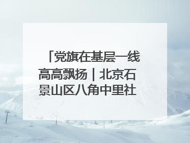 党旗在基层一线高高飘扬｜北京石景山区八角中里社区党委：用脚步丈量民生