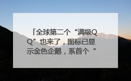 全球第二个“满级QQ”也来了，图标已显示金色企鹅，系首个“满级QQ”的小号