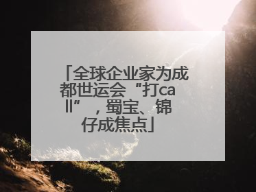 全球企业家为成都世运会“打call”，蜀宝、锦仔成焦点