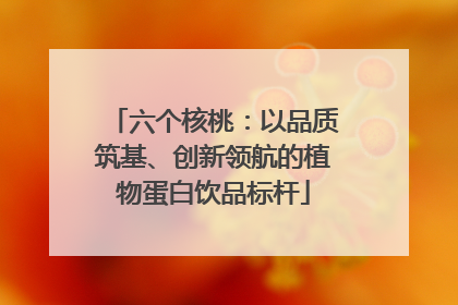 六个核桃：以品质筑基、创新领航的植物蛋白饮品标杆