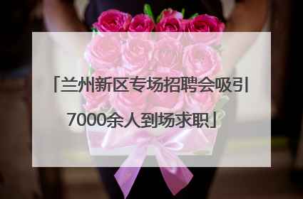 兰州新区专场招聘会吸引7000余人到场求职