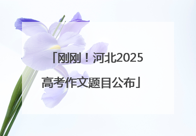 刚刚！河北2025高考作文题目公布