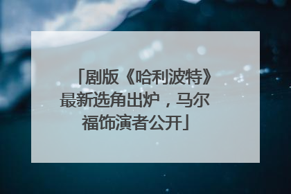 剧版《哈利波特》最新选角出炉，马尔福饰演者公开
