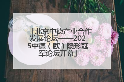 北京中德产业合作发展论坛——2025中德（欧）隐形冠军论坛开幕