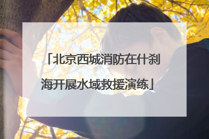 北京西城消防在什刹海开展水域救援演练