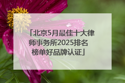 北京5月最佳十大律师事务所2025排名榜单好品牌认证