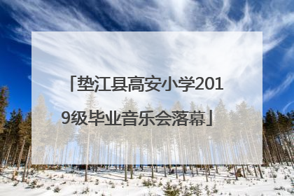 垫江县高安小学2019级毕业音乐会落幕