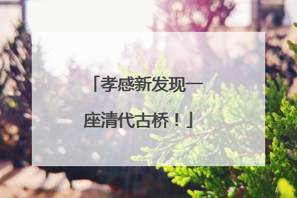孝感新发现一座清代古桥！