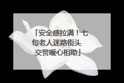 安全感拉满！七旬老人迷路街头 交警暖心相助