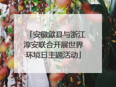安徽歙县与浙江淳安联合开展世界环境日主题活动