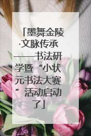墨舞金陵·文脉传承——书法研学暨“小状元书法大赛”活动启动了