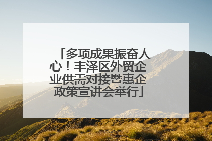 多项成果振奋人心！丰泽区外贸企业供需对接暨惠企政策宣讲会举行