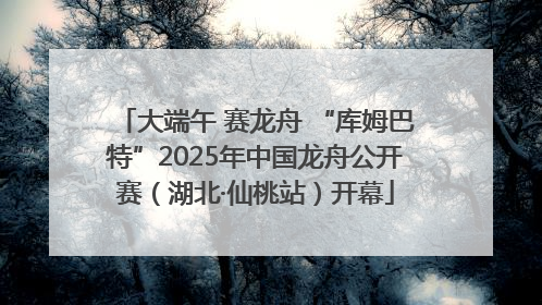 大端午 赛龙舟 “库姆巴特”2025年中国龙舟公开赛（湖北·仙桃站）开幕