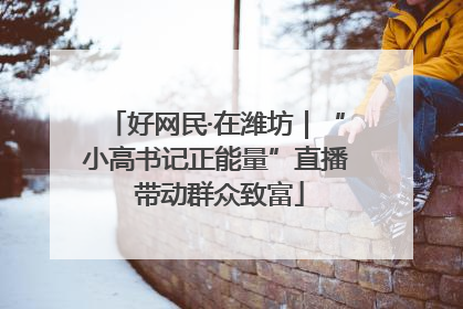 好网民·在潍坊｜“小高书记正能量”直播 带动群众致富