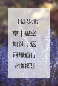 徒步北京｜碧空如洗，运河绿道行者如织