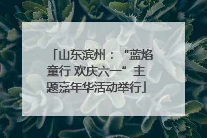 山东滨州：“蓝焰童行 欢庆六一”主题嘉年华活动举行