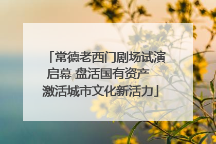 常德老西门剧场试演启幕 盘活国有资产 激活城市文化新活力