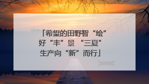 希望的田野智“绘”好“丰”景 “三夏”生产向“新”而行