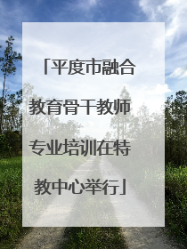 平度市融合教育骨干教师专业培训在特教中心举行