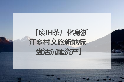 废旧茶厂化身浙江乡村文旅新地标 盘活沉睡资产