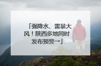 强降水、雷暴大风！陕西多地同时发布预警→