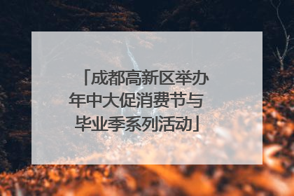 成都高新区举办年中大促消费节与毕业季系列活动