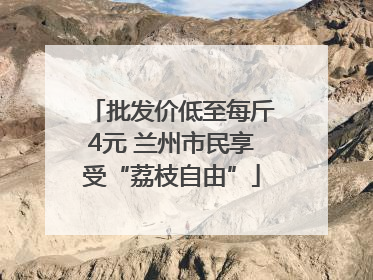 批发价低至每斤4元 兰州市民享受“荔枝自由”