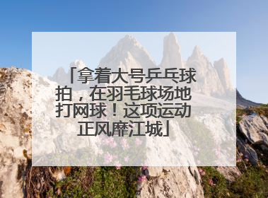 拿着大号乒乓球拍，在羽毛球场地打网球！这项运动正风靡江城