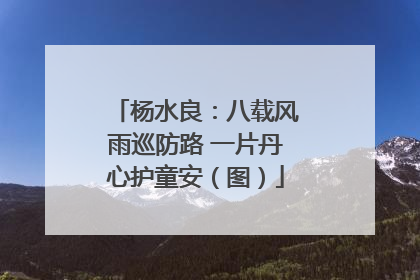 杨水良：八载风雨巡防路 一片丹心护童安（图）