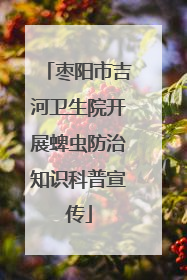 枣阳市吉河卫生院开展蜱虫防治知识科普宣传