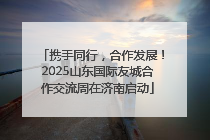 携手同行，合作发展！2025山东国际友城合作交流周在济南启动