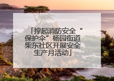 撑起消防安全“保护伞”杨园街道柴东社区开展安全生产月活动