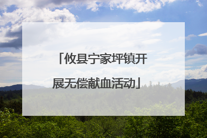 攸县宁家坪镇开展无偿献血活动