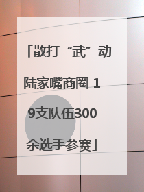 散打“武”动陆家嘴商圈 19支队伍300余选手参赛