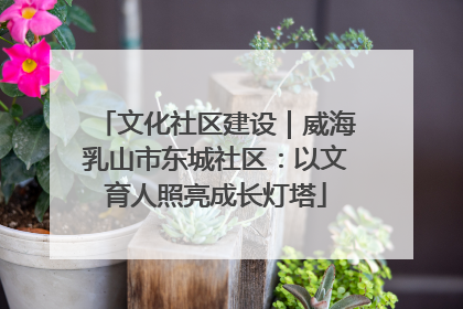 文化社区建设｜威海乳山市东城社区：以文育人照亮成长灯塔