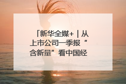 新华全媒+｜从上市公司一季报“含新量”看中国经济发展向“新”