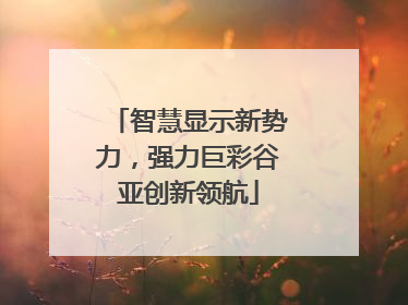 智慧显示新势力，强力巨彩谷亚创新领航