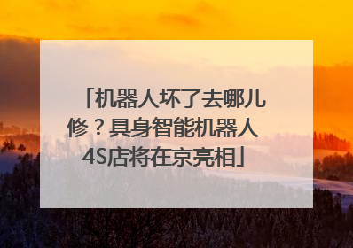 机器人坏了去哪儿修？具身智能机器人4S店将在京亮相