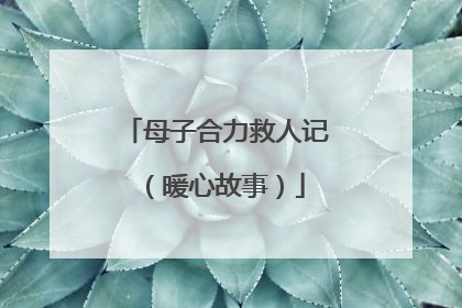 母子合力救人记（暖心故事）