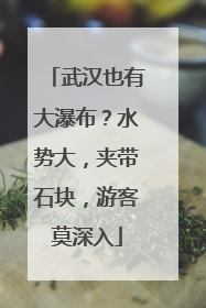 武汉也有大瀑布？水势大，夹带石块，游客莫深入