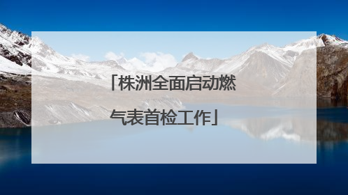 株洲全面启动燃气表首检工作