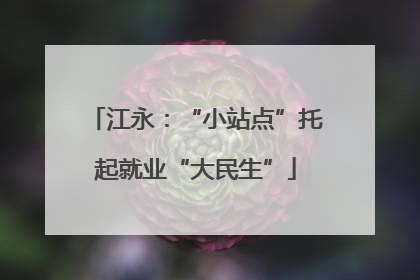 江永：“小站点”托起就业“大民生”