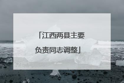 江西两县主要负责同志调整
