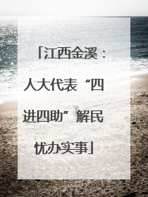 江西金溪：人大代表“四进四助”解民忧办实事
