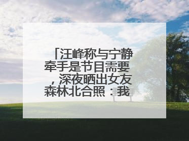 汪峰称与宁静牵手是节目需要，深夜晒出女友森林北合照：我俩好着呢！